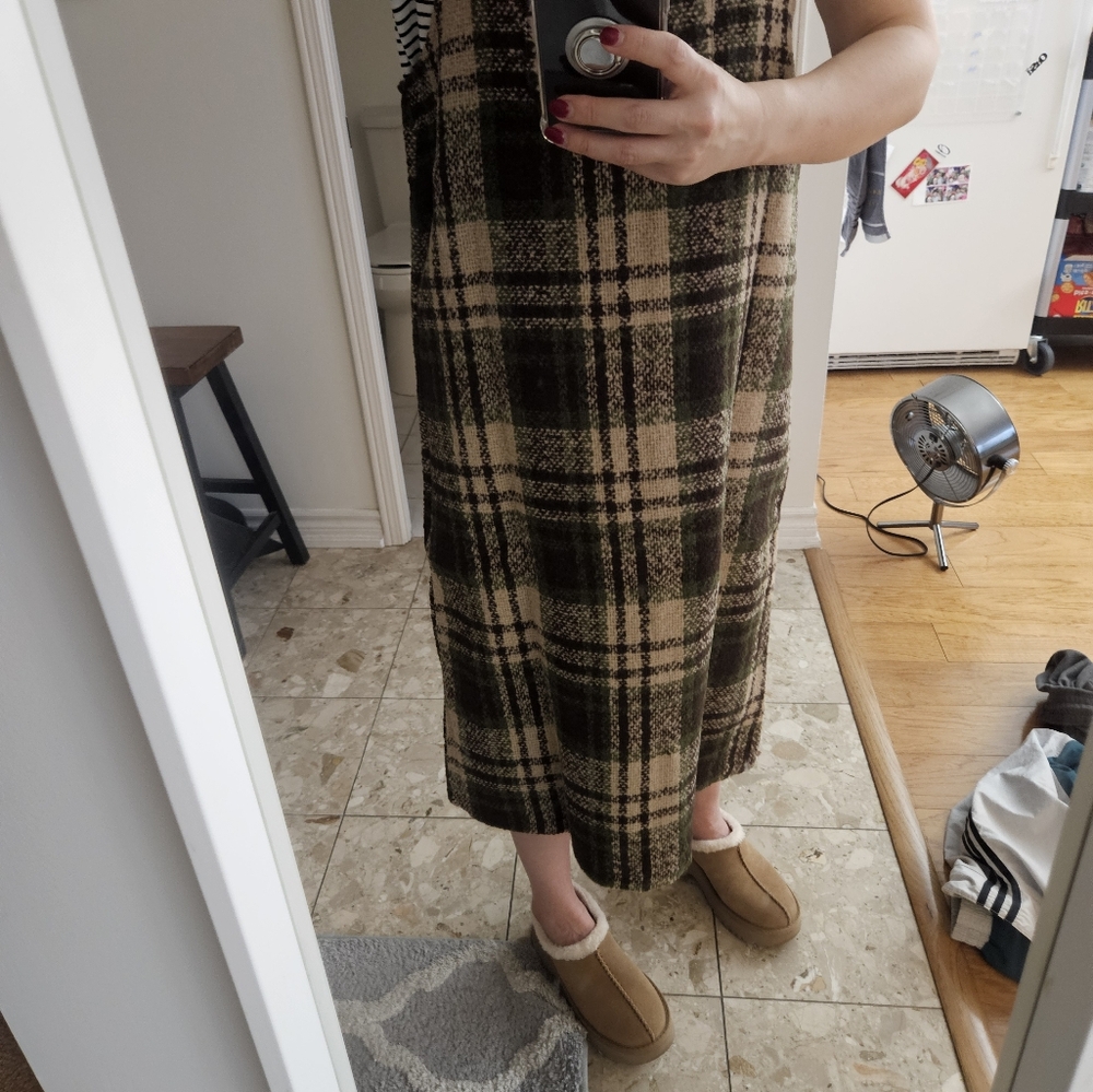 Check patterned wool strap dress - Picture 7 of 7